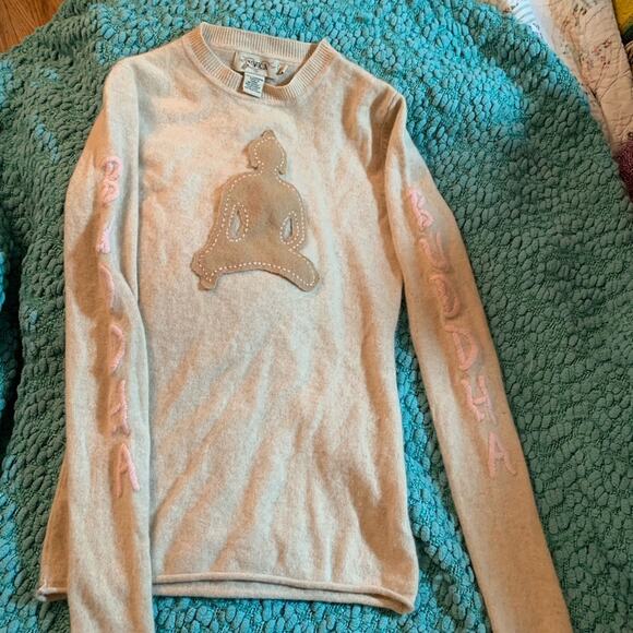 NVLA 100% CASHMERE BUDDHA SWEATER Y2K YOGA - Picture 2 of 8